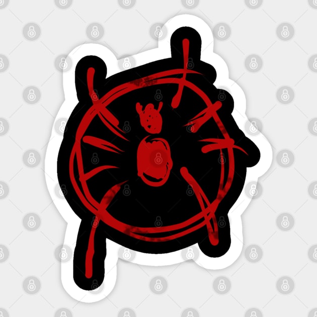 bloody Spider Sticker by graphicganga